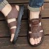 Sandals Men's Beach Shoes Cowhide Slippers Outdoor Non Slip Thick Soled