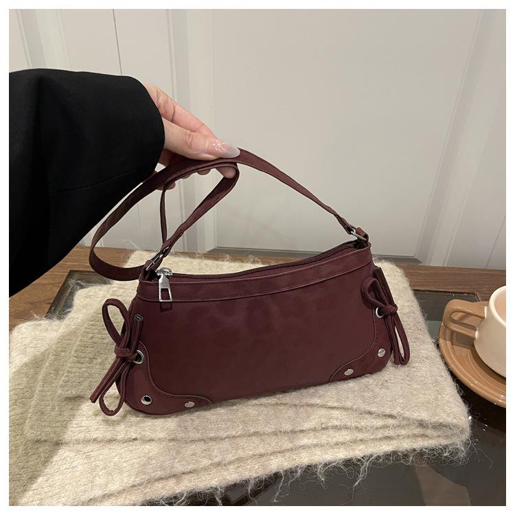

Simple Spring Women Shoulder Bag Elegant Bow Design Crossbody Handle Bag for Comfortable and Versatile Texture Evening Bags