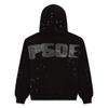 Felpa Sp5der Oversize Spessa in Pile con Stampa a Foglia Ragnatela Design Uomo Inverno Casual