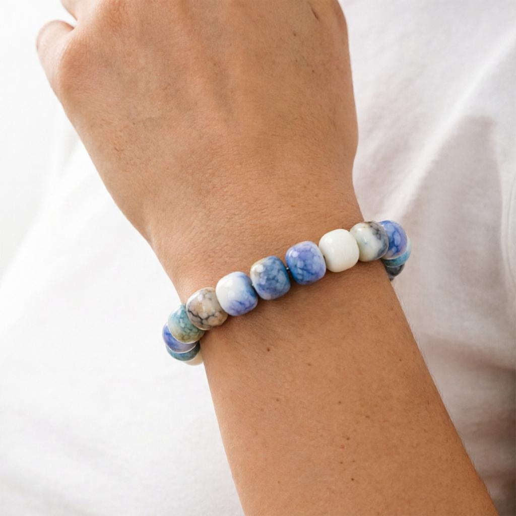 Jewelry bracelet bucket beads handmade beaded crystal water dyed Tianhe stone bracelet