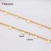 2026 Fashion 14k Gold Plated Heart Chain For Jewelry Making 1.6mm Metal Chains Wholesale DIY Jewellery Craft
