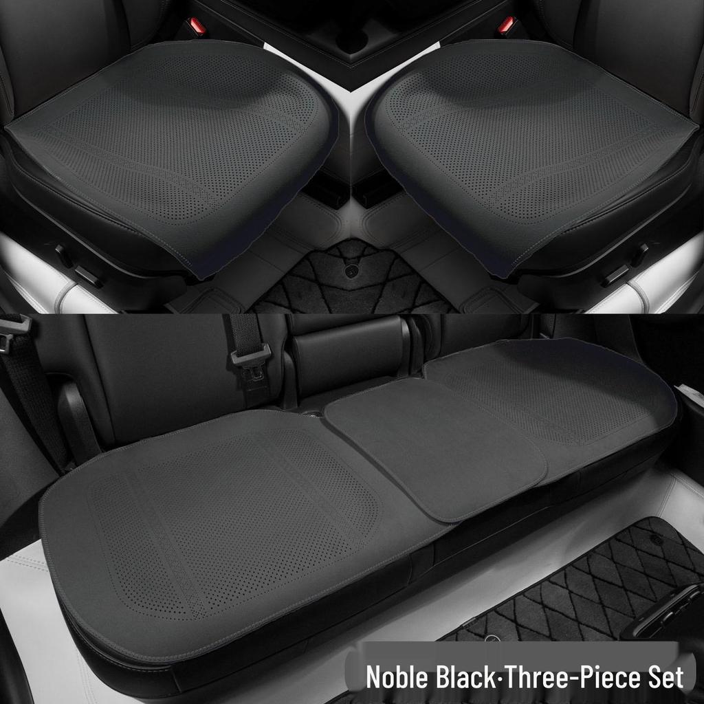 Breathable Suede Velvet Car Seat Cushion for Driver - Perforated, All-Season Cover