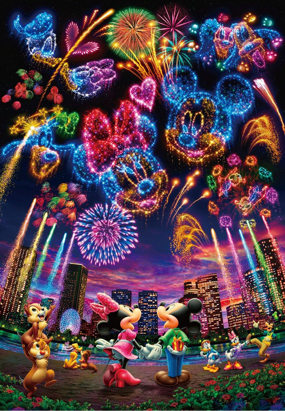 

Tenyo in Holographic Jigsaw Puzzle Disney Includes and Service Card (Tenyo) [Made Japan] 1000-Piece Fireworks... (51x73.5cm) D-1000-032, Glue,