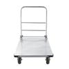 Platform Truck, 907.18 Kg Capacity, Heavy Duty Steel Flatbed Cart with Swivel Wheels and Handle, Foldable Platform Hand Push Truck Dolly, for