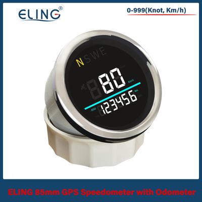 ELING Universal Marine 85mm Digital GPS Speedometer 0-999 (Knots, Km/h) with Backlight GPS Antenna for Sailboat Yacht 12V 24V