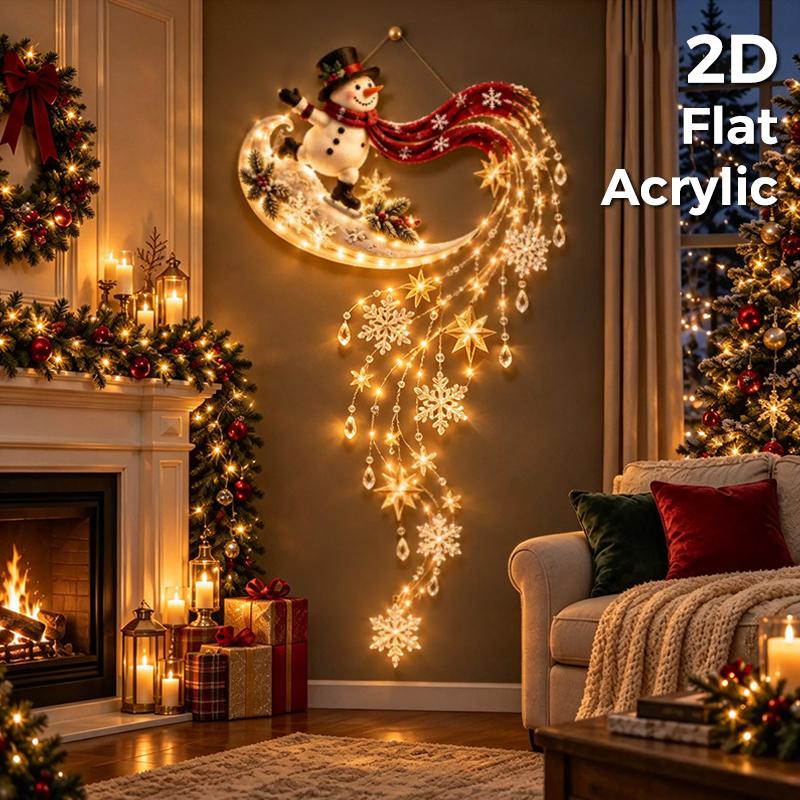 Christmas Magic Trail Wall Light Led Cascading Holiday Decor Warm White Glow Space-Saving Wall Decor Easy Wall Placement