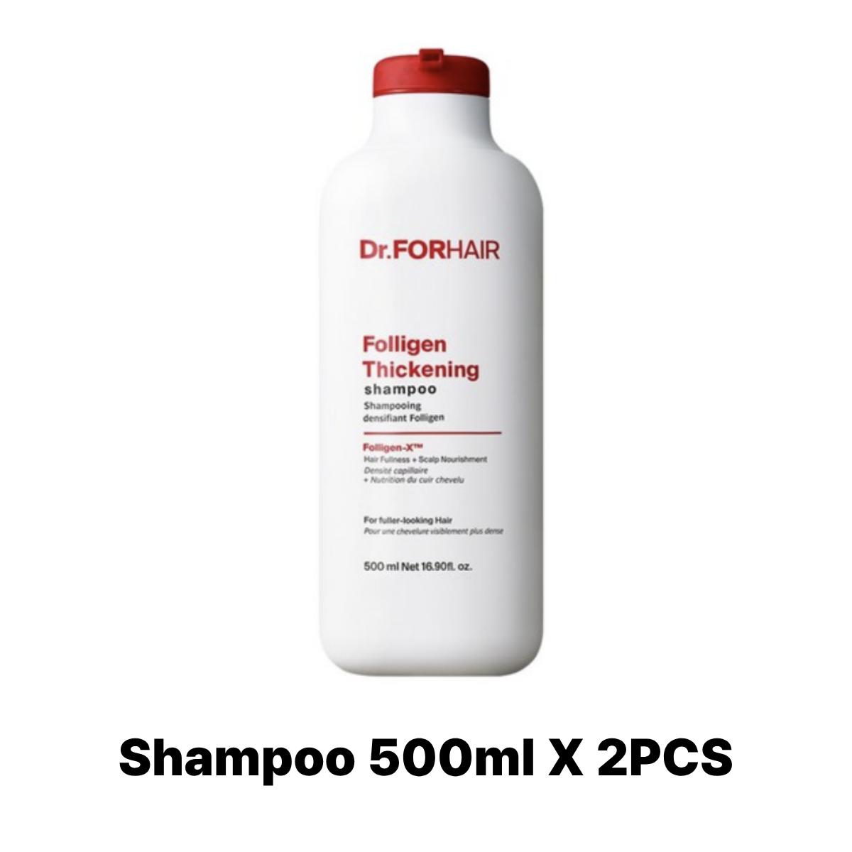 

[DR.FORHAIR] Folligen Thickening Shampoo 500ml + Conditioner 500ml Shampoo 500ml X 2PCS