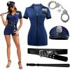 Halloween policewoman uniform seduction zip police costume orgy party costume game uniform female