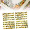 4 Sheet Natural Flower Stickers for Scrapbook Journaling Photo Albums Notebooks Envelopes DIY Craft