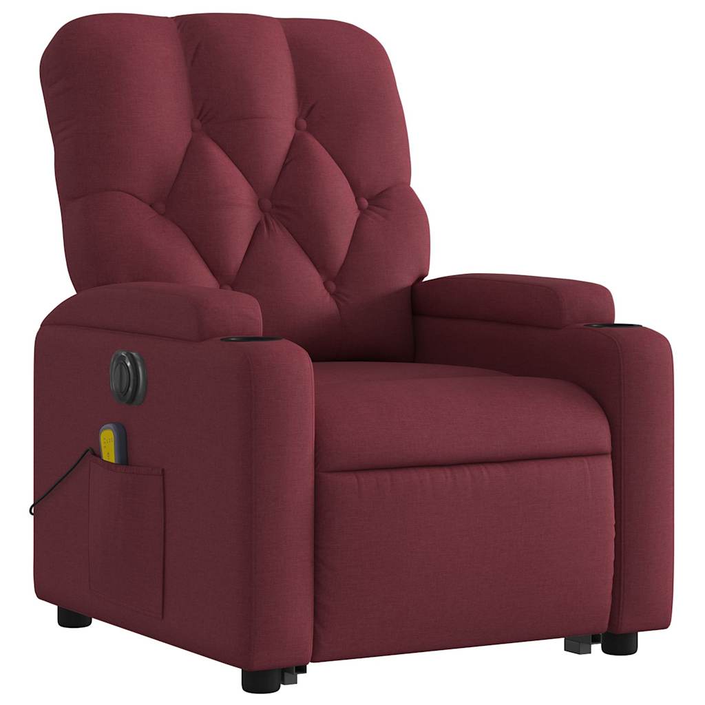 Vidaxl Lift-Up Massage Chair, Electric, Reclining, Red