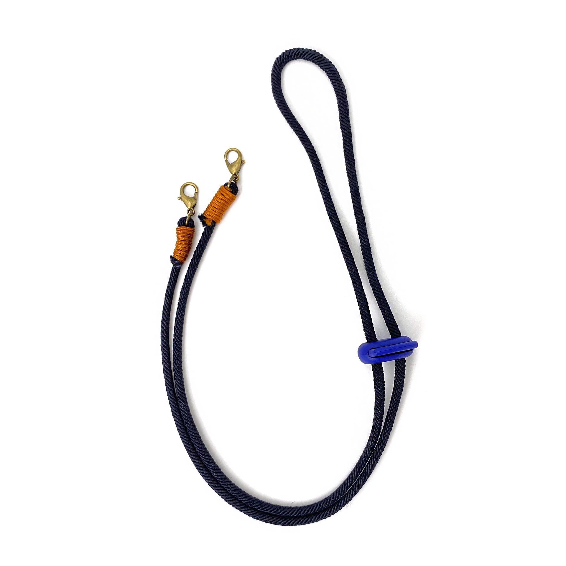 

Плетеный вручную регулируемый детский шнурок для маски и очков - Корейский стиль чёрный