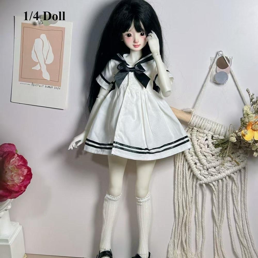 

Mini Elegant Casual Clothes Fashion Princess Long Skirt for 1/4 1/6 BJD 30/45cm Dolls 45cm White