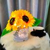 Sunflower LED Lamp Night Light Dimmable 3 Modes USB Rechargeable Battery Operated Flower Touch Lamp Romantic Decor