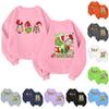 Maglione alla moda leggero a maniche lunghe con scollo rotondo e tasche, maglione stampato