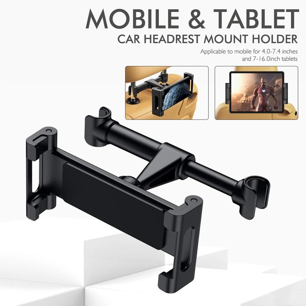Tablet Holder For Car,ipad Headrest Mount For Tablet/ipad/phones Car Tablet Holder With 360°rotating Adjustable чёрный