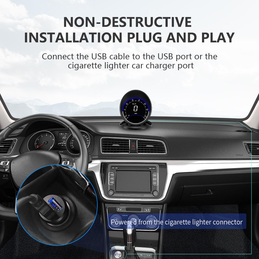 ZQKJ G6 HUD GPS-System für alle Autos Head-Up-Display Digitaler Tacho Auto-Elektronik-Zubehör Geschwindigkeitsalarm LCD-Bildschirm