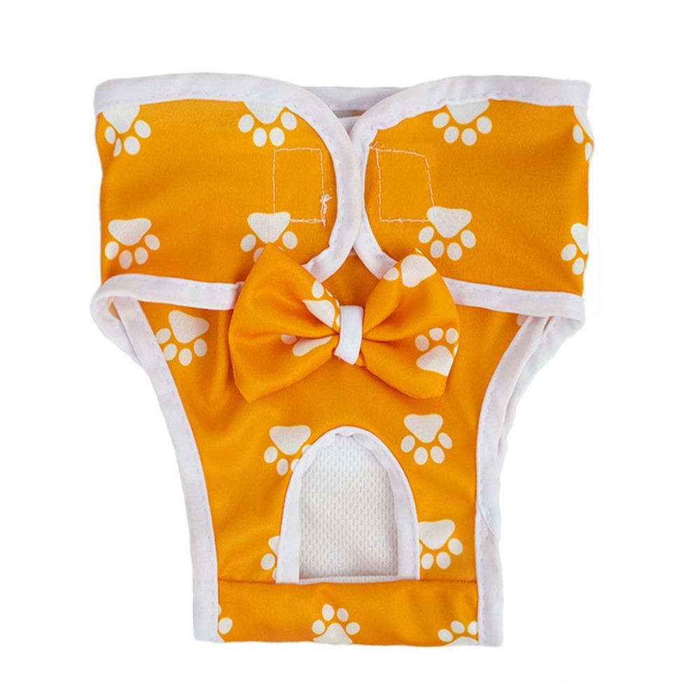 Adjustable Dog Sanitary Panties Washable Pet Physiological Pants Female Dog Period S оранжевый