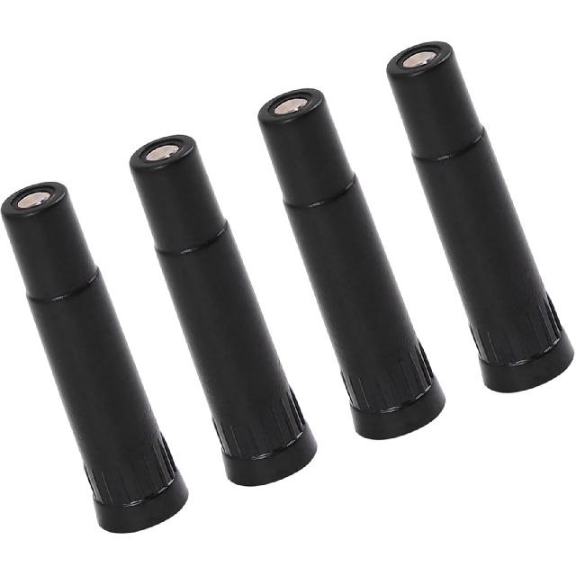 

4 Pcs Screw-on Valve Cap Stem Extension Wheel Tire Cap Extender Adapter for Auto Car Truck with Length 39mm Plastic Black Replacement