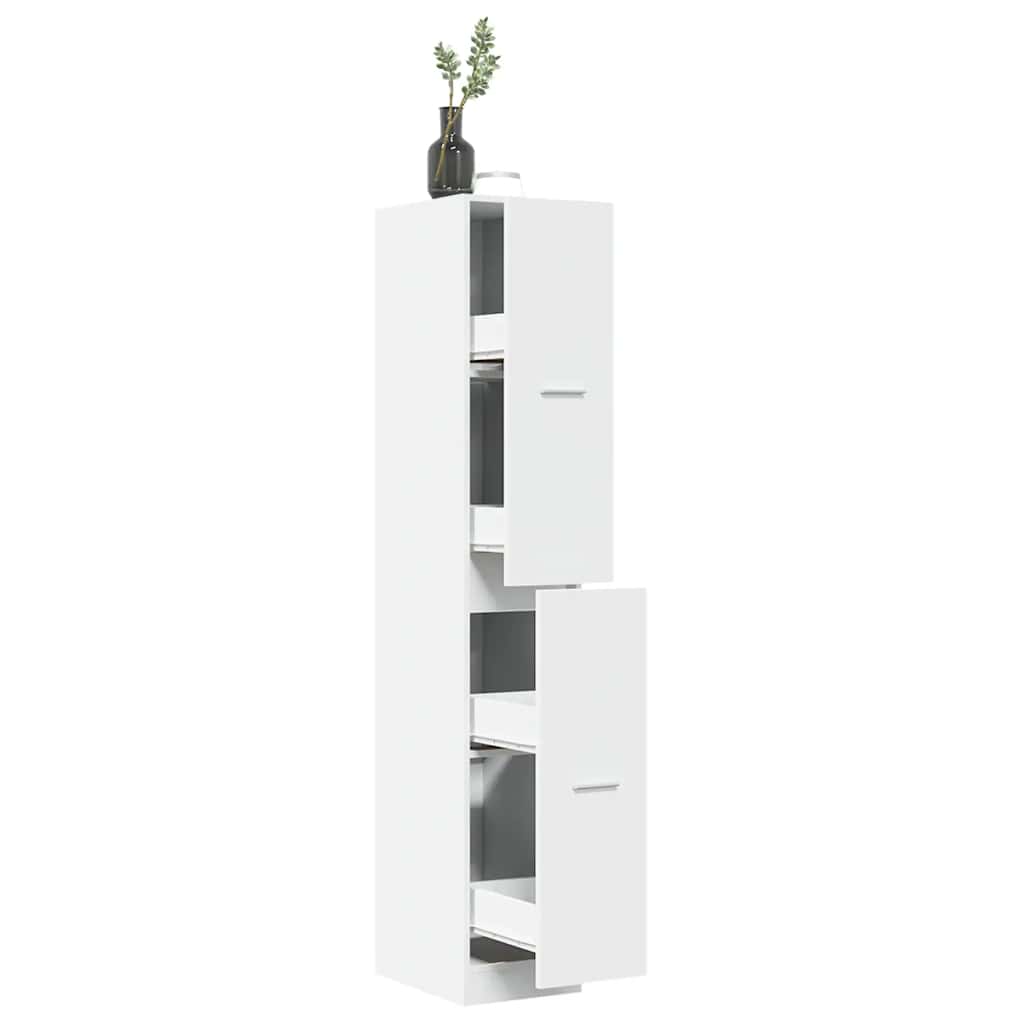Vidaxl Szafka Apteczna, Biała, 30X41X174,5 Cm, Materiał Drewnopochodny