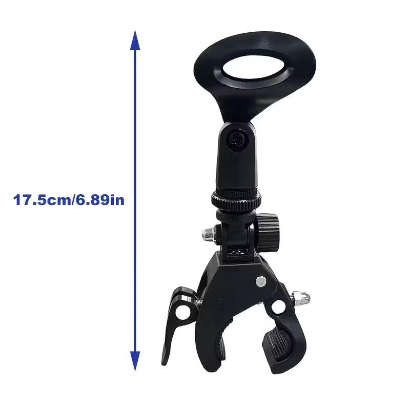 1Pcs Drum Mic Clip Holder Microphone Crab Clamp Mount For Mic Stand&Drum Rim Adjustment 5/8 To 3/8 Thread Mic Clip