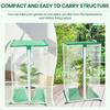 Mini Greenhouse Clear PVC Portable Greenhouse Lightweight Square Small Greenhouse Cover with Ground Nails for Garden Outdoor