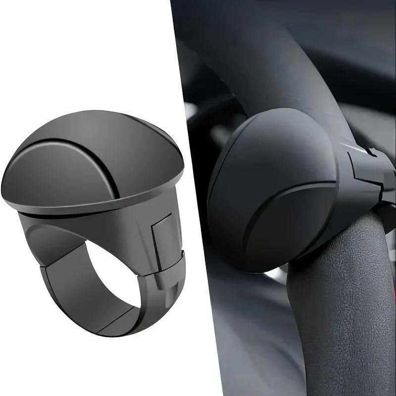 Easy-Grip Silicone Steering Wheel Knob 360° Smooth Rotation One-Hand Operation with Built-in Metal Bearing & Non-Slip Grip