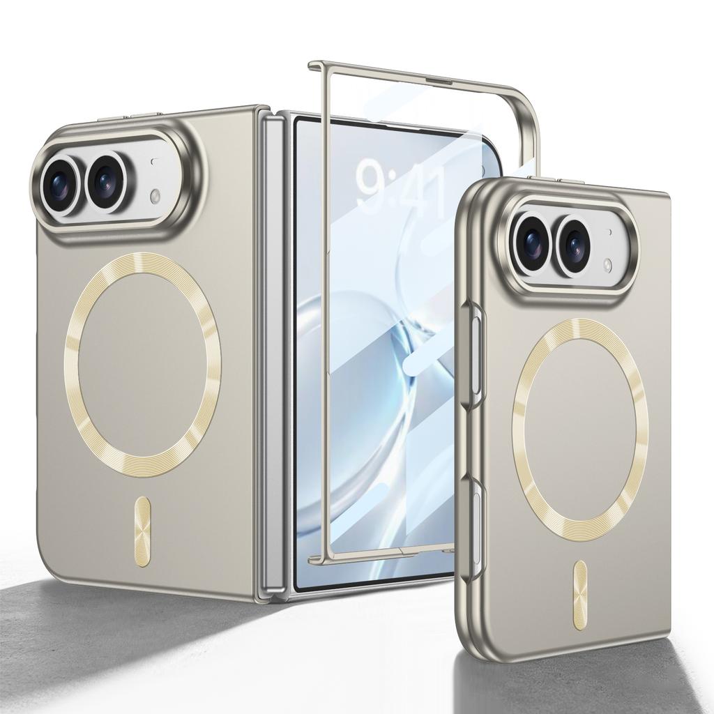 Für iPhone Duo Case Ultra-Dünn Hautfreundlich Magnetisch Kabelloses Laden Mit Gehärtetem Film Stoßfester Schutz Rückseite