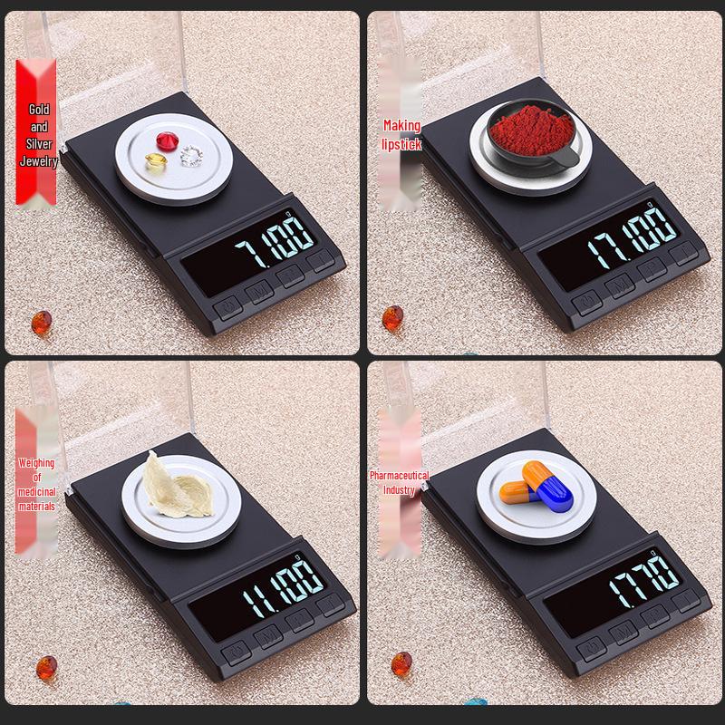 High-Precision 0.001g Milligram Scale for Jewelry, Carats, Drugs, and Lipstick