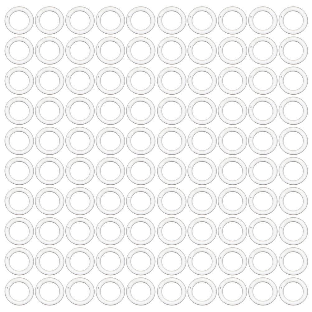 100 Pcs Accessories Curtain Roman Circle Window Curtains Drapes Rings Plastic Hanging