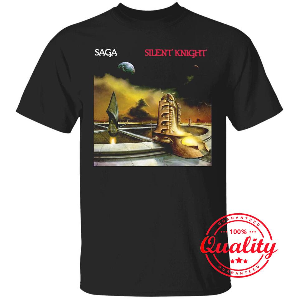 Saga band silent knight black T-shirt short sleeve All sizes S-5XL Unisex T-Shirt M