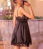 Babydoll Sexy Lingerie Cute Lace Slip Nightgown Nightwear Half Slip Camisole [Mqyzhx] Women's (Black A)