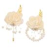 Silk Floral Wrist Flower Jewelry Set For Wedding Party Formal Event Receptions Wrist Flower