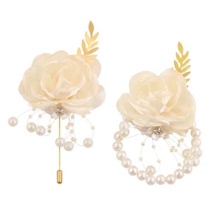 Шелковый Цветочный Браслет-Цветок Ювелирный Набор Для Свадебной Вечеринки Официального Мероприятия Приемов Браслет-Цветок 1
