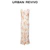 UR 2025 Women's Floral Print Drape Neck Sleeveless Dress