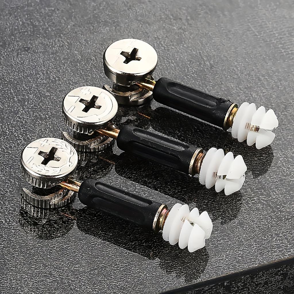 25-teiliges Möbelverbindungs-Nockenschloss mit Dübel-Nockenverbindern, Möbelbefestigungsschrauben und Muttern für Kleiderschrank und Schrank