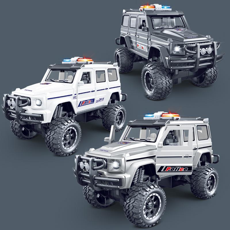 Car Children Police Toy  Inertia Car Model With Lighting And Sound Function