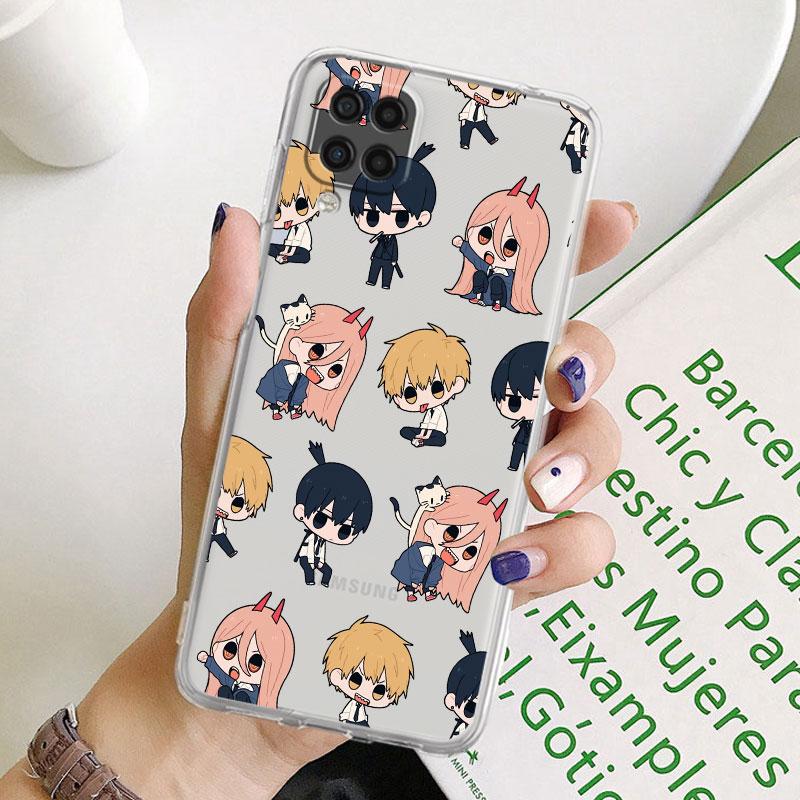 Soft Case For Samsung Galaxy A52 A12 A51 A32 A21s A22 A71 A31 A41 A53 A13 A02s A11 A72 A33 Clear Phone Cover Chainsaw Man Power
