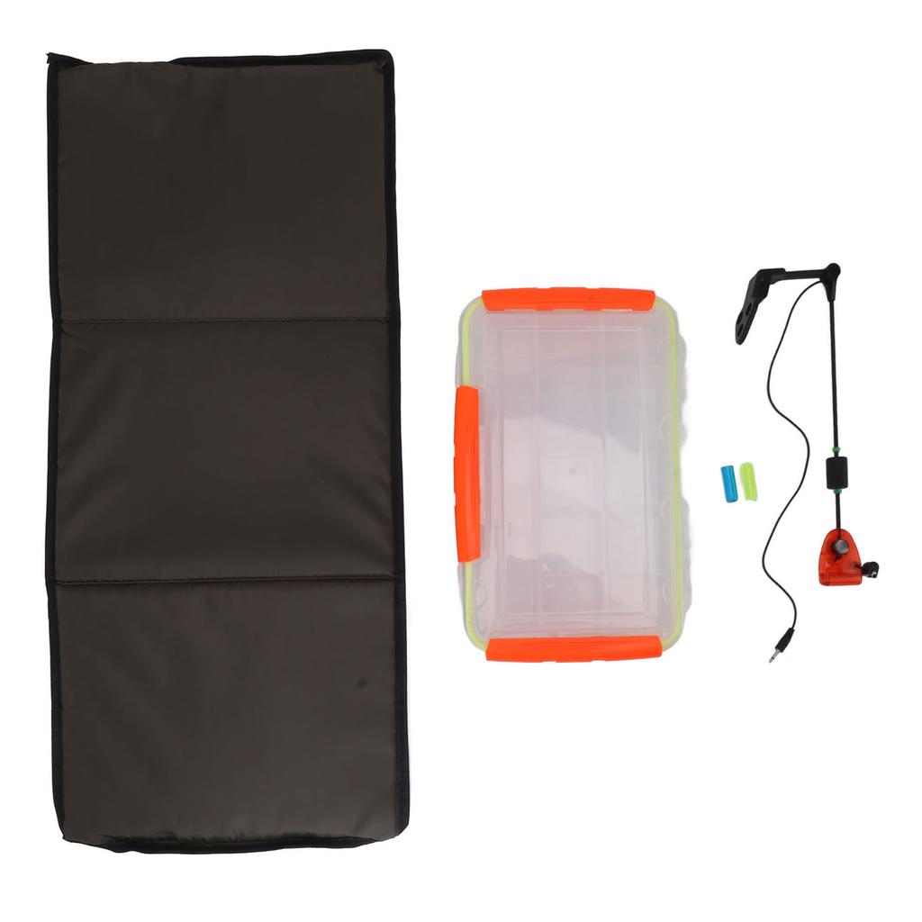 3 Layers Foldable Fish Unhooking Mat With Fishing Lure Box Fishing Bracket Alarm for Angling
