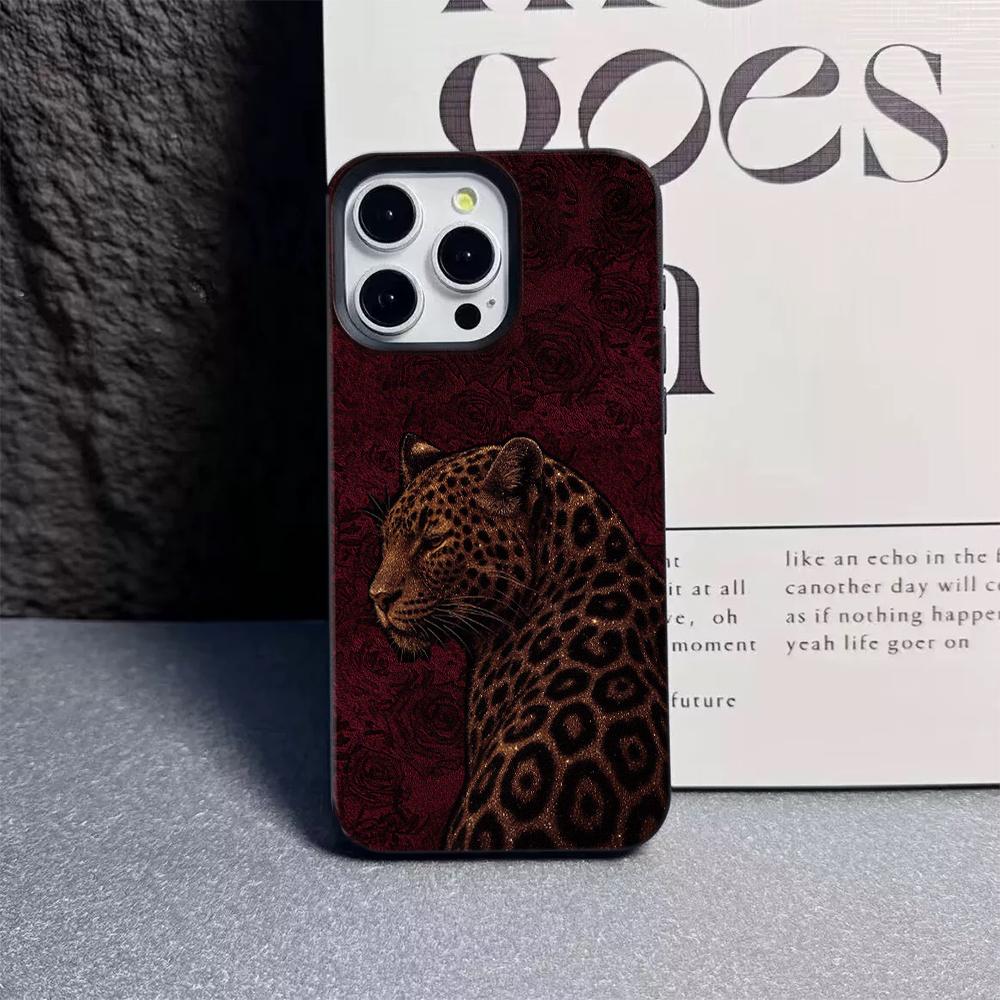 Bloemstruik Cheetah Telefoonhoesje Geschikt Voor IPhone 17 Pro Max Air 16 15 Plus 14 13 12 11 Hoesje Cover Funda Voor IPhone 16 Plus
