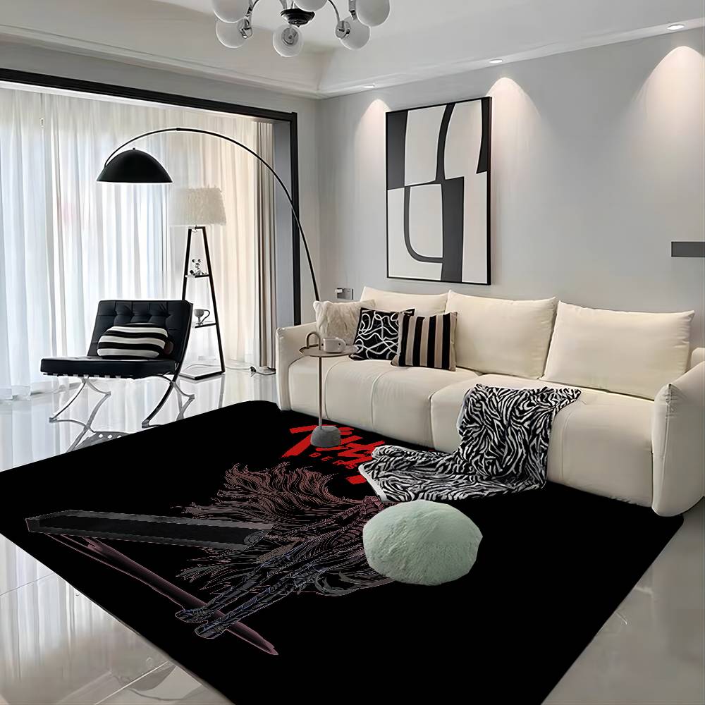 Berserk Guts Entrance Door Mat Rectangle Anti-slip Home Soft Badmat Front Door Indoor Outdoor Mat Household Carpets