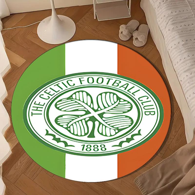 1PC rug Cel-tic Football Club Crest Round mat Home Decor, Chair rug For livingroom,Bedroom, doormat home decor Birthday Gift Christmas Gifts