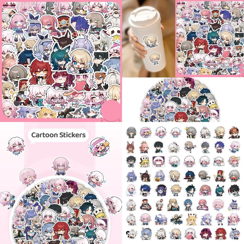 Cute Q-version Characters From Honkai Impact 3 60 High-definition Waterproof Stickers For Scrapbooking And Notebook Decoration