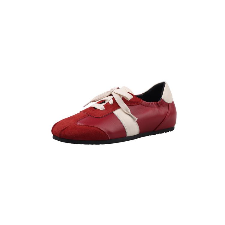 Soft-soled German training shoes women's 2025 new shallow sheepskin ballet breathable single shoes French Mary Jane women's shoes