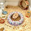 Round Hamster Cooling Bed Breathable Pet Sleeping Mat Cute Summer Hamster Pad Travel