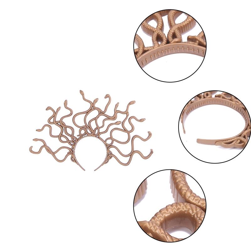 Fascia per Capelli di Halloween Forma a Serpente Curvo Medusa Cerchietto per Capelli Fascia per Capelli Festa Rave Costume Cosplay Accessori Unisex