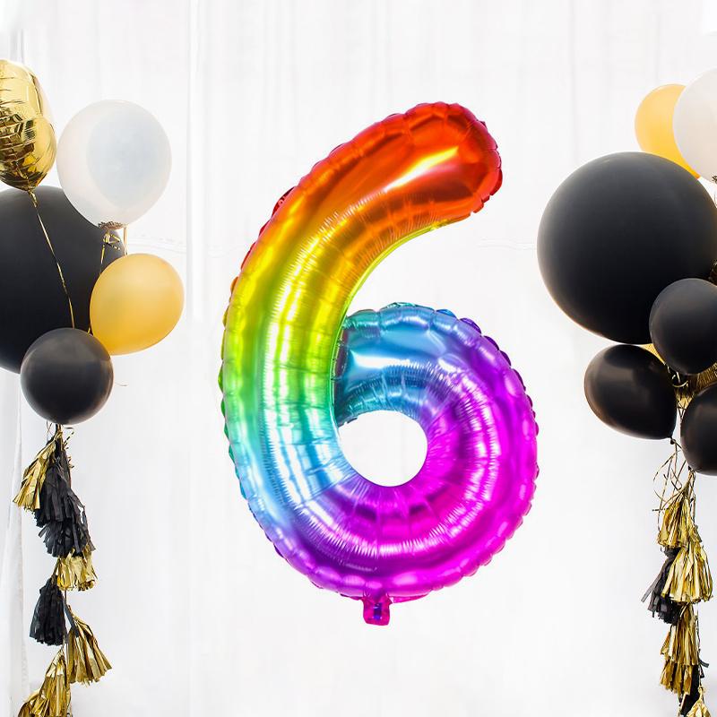 40inch Number Aluminum Foil Balloons 0 1 2 3 4 5 6 7 8 9 Years Old Balloons Child Adult Birthday Wedding Decor Party Supplies