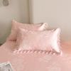 Sleeping grid cooling bean PE polymer cool feeling lace bed skirt cooling mat three piece set