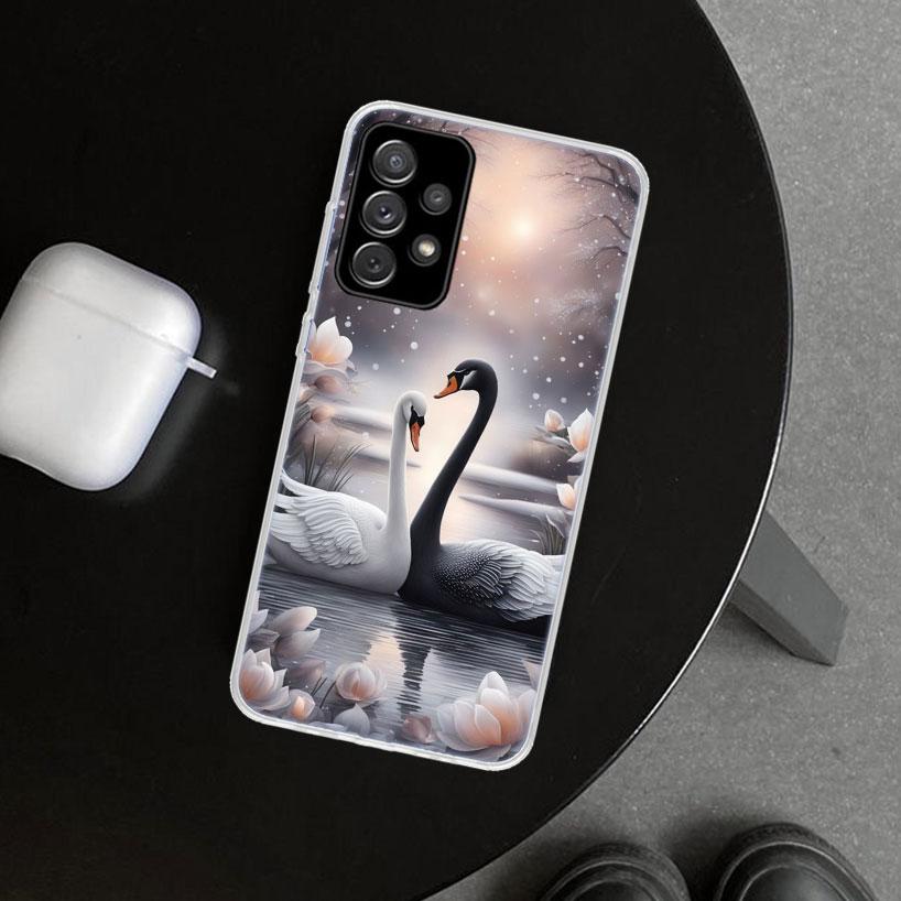 Black Swan Noble Phone Case for Samsung Galaxy A17 A16 A26 A36 A56 A57 A37 A15 A25 A35 A55 A14 A24 A34 A54 A13 A23 A33 A53 Galax