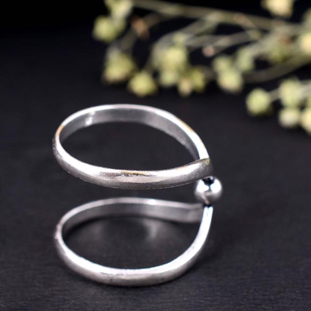 Silver Arthritis Thumb Ring – Handmade Adjustable Splint for Joint Support, Pain Relief, and Daily Wear