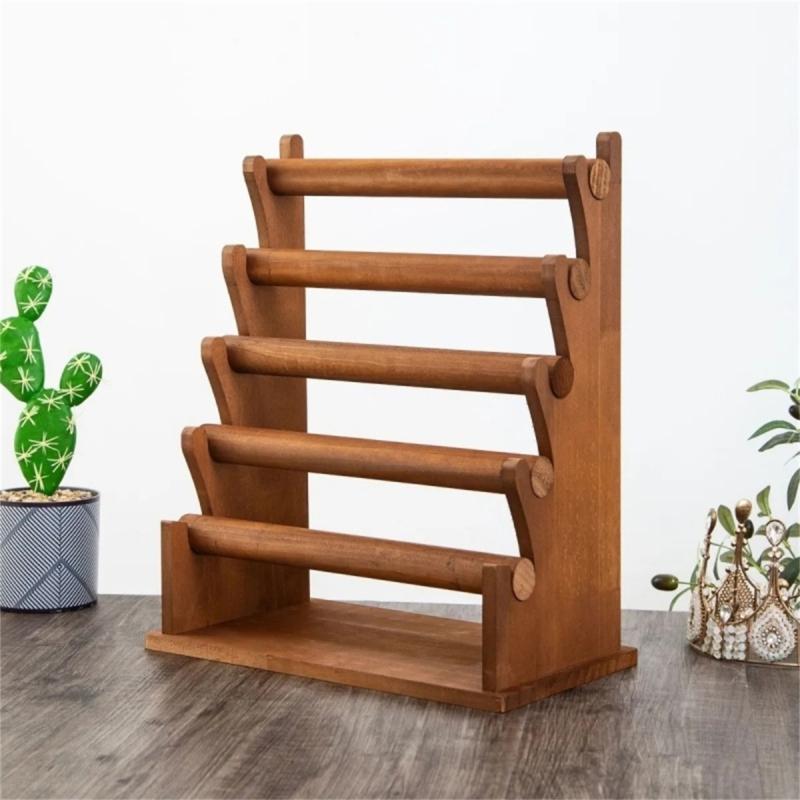 Wood Jewelry Holder for Exhibiting Accessories Bracelets and Bangle Display Rack Elegant Wrist Accessories Organizer